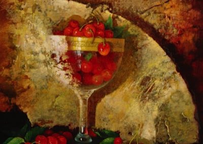 Eté gourmand - Huile sur toile - 55 x 46 cm