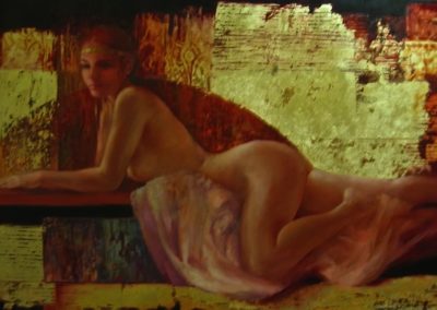 Le modèle - Huile sur toile - 100 x 50 cm